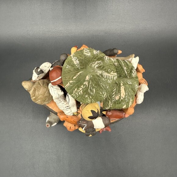 Noahs Ark Clay Figurine Folk Art Decor Maurelio Peru Animals Bible Religious - Picture 6 of 11